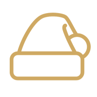 Outline of a Santa Hat