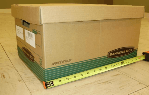 A cardboard box