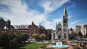 SLU College Church and DuBourg Hall Zoom Background