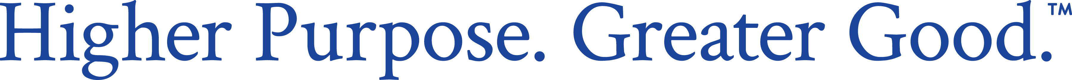 Higher Purpose. Greater Good. 