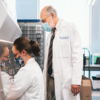 Dan Hoft, M.D., Ph.D., supervises sample analysis in the Center for Vaccine Development at SLU